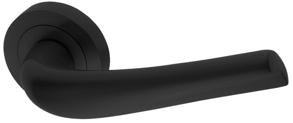 MORELLI Ручка дверная RAFT R2 NERO-ST — Черный «soft-touch»