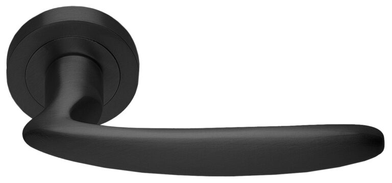 MORELLI Ручка дверная FLAMINGO R2 NERO-ST — Черный «soft-touch»