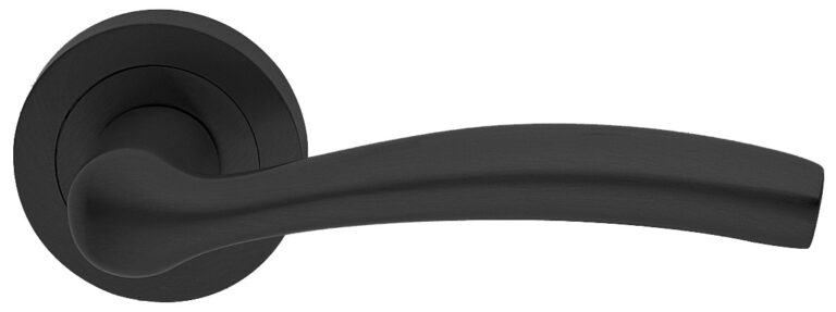 MORELLI Ручка дверная VENERA R2 NERO-ST — Черный «soft-touch»