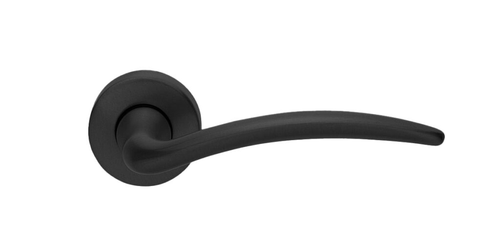 MORELLI Ручка дверная MOGADOR R2 NERO-ST — Черный «soft-touch»