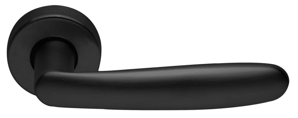 MORELLI Ручка дверная IMOLA R2 NERO-ST — Черный «soft-touch»