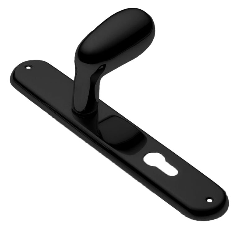 MORELLI UOVO PL NERO-ST, ручка на планке, цвет — Черный «soft-touch»