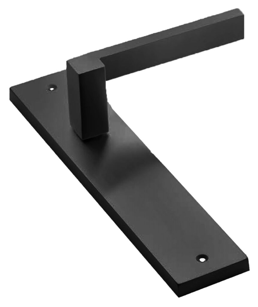 MORELLI STONE PL NERO-ST, ручка на планке, цвет — Черный «soft-touch»