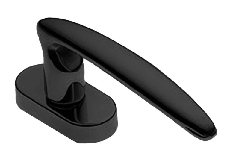 MORELLI Ручка оконная FLAMINGO W1 NERO-ST, цвет — Черный «soft-touch»