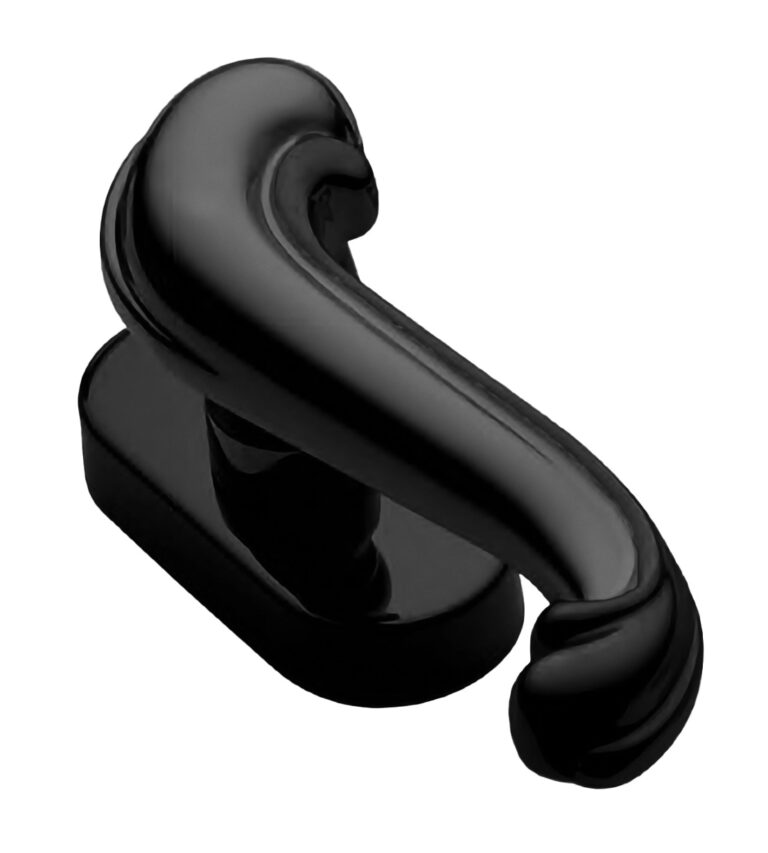 MORELLI Ручка оконная BAROCCO W1 NERO-ST, цвет — Черный «soft-touch»