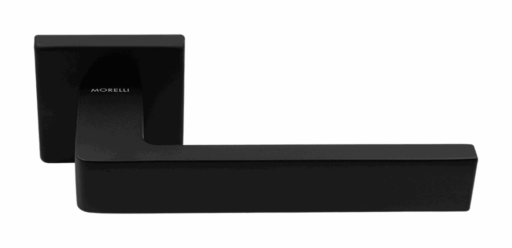 MORELLI HORIZONT S5 NERO-ST, ручка дверная, цвет — черный «soft-touch»