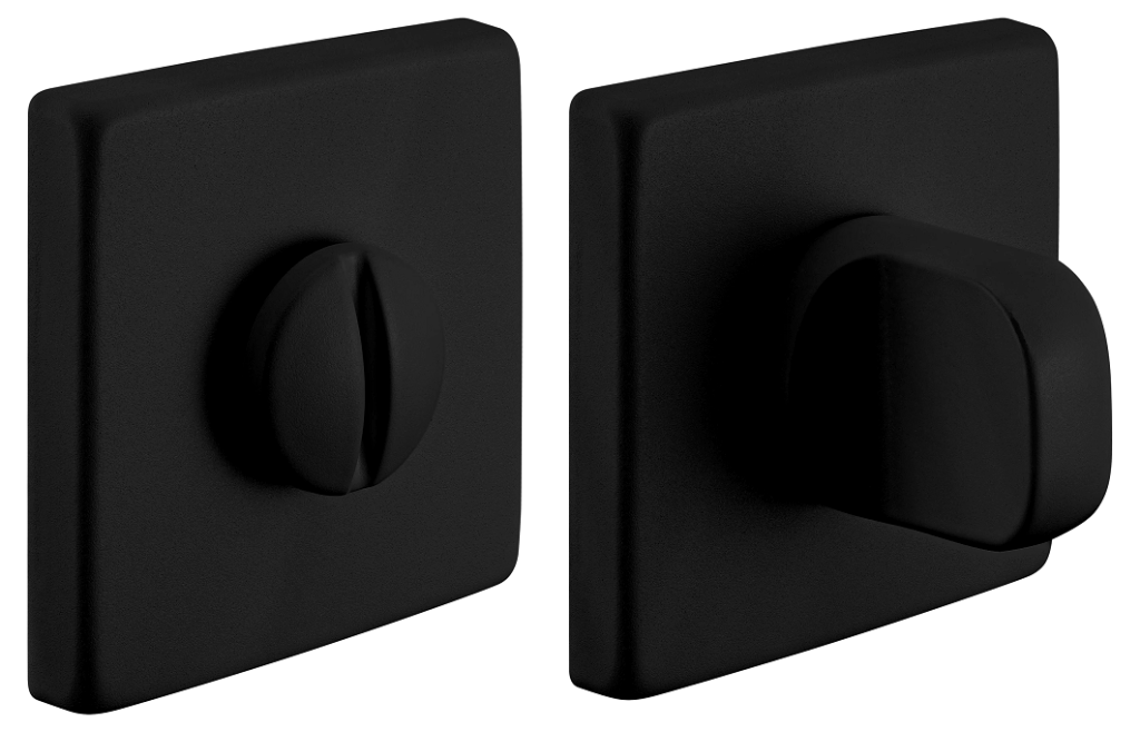 MORELLI LUX-WC-S5 NERO-ST, завертка дверная, цвет — черный «soft-touch»