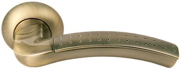 MORELLI MH-02P MAB/AB, ручка дверная»Палаццо», цвет бронза/ант.бронза, с перфорацией