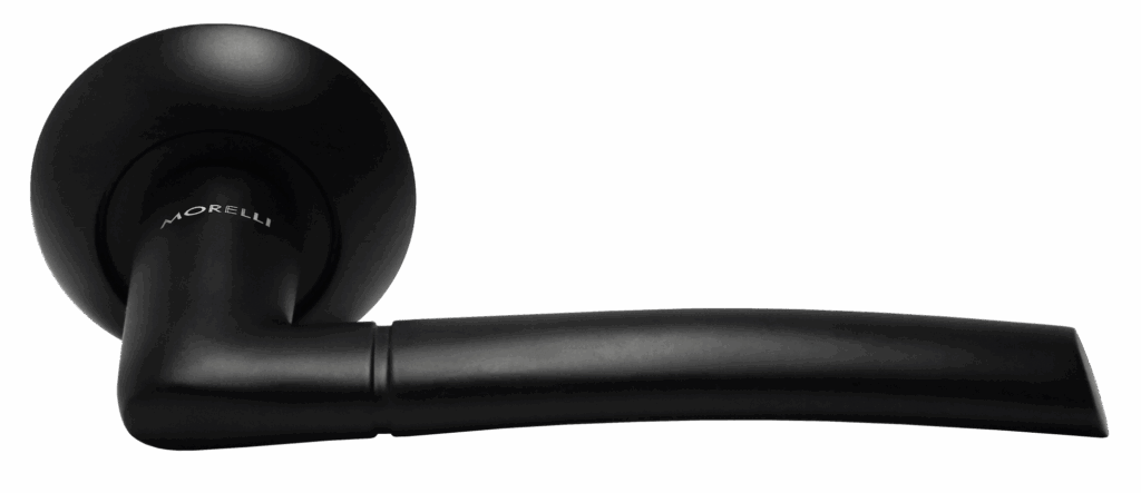 MORELLI MH-06 BL, ручка дверная «Пиза», цвет — черный