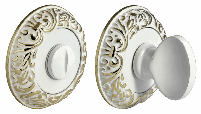 MORELLI MH-WC-CLP W/PG, завертка сантехническая, цвет — белая эмаль/золото