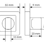 MORELLI MH-WC-S55 SC/CP, завертка сантехническая, цвет - матовый хром/хром — дополнительное фото