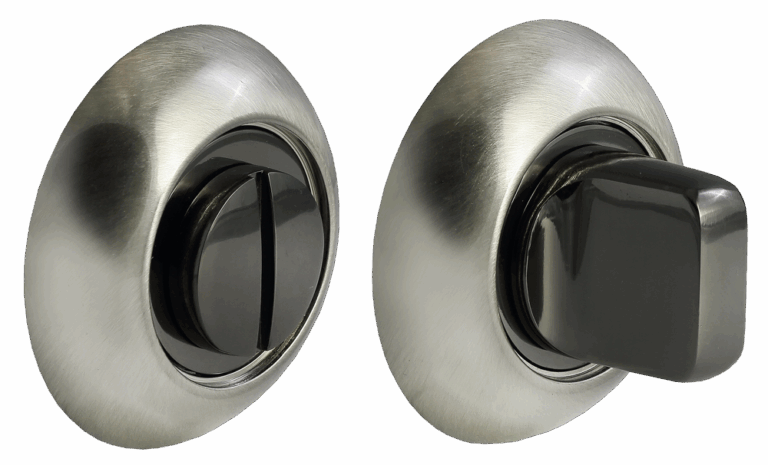 MORELLI MH-WC-S SN/BN, завертка сантехническая, цвет — бел. никель/черн. никель